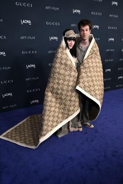 billie eilish on the lacma carpet with her boyfriend jesse rutherford
