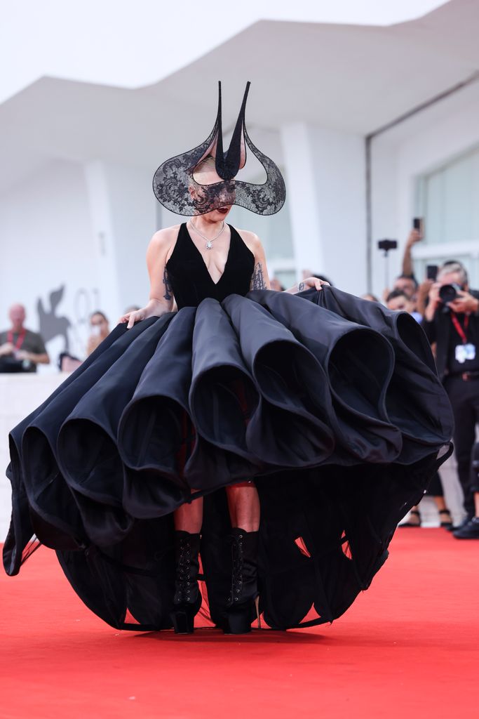 Lady Gaga attends the "Joker: Folie Ã  Deux" red carpet during the 81st Venice International Film Festival at Sala Grande on September 04, 2024 in Venice, Italy