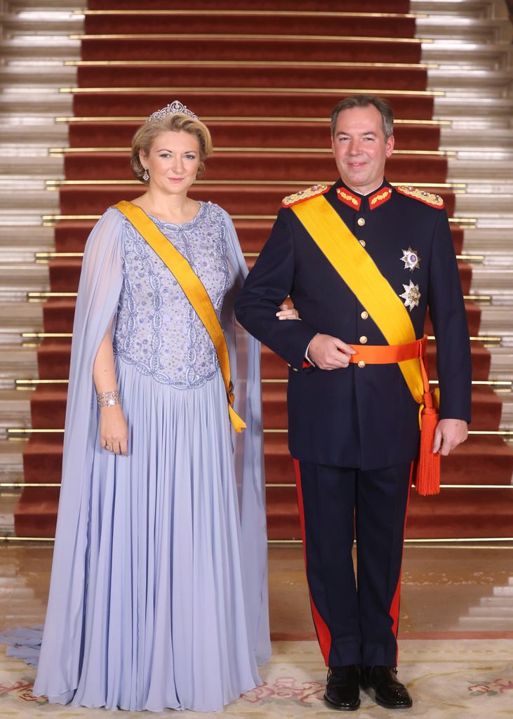 Grand Duchess Stephanie and Grand Duke Guillaume at gala dinner