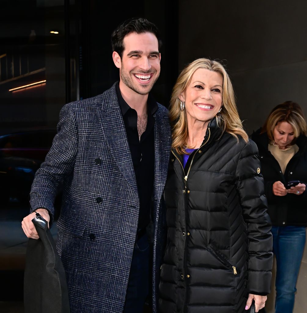 Vanna White with her son Nikko Santo Pietro (L) seen outside Z100 on February 24, 2025 i