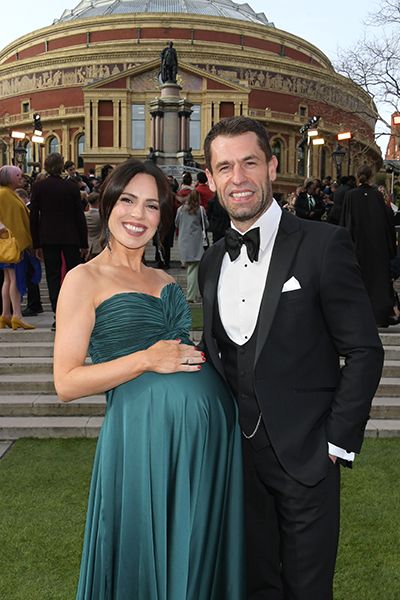 Kelvin Fletcher looks delighted as he joins beautiful pregnant wife Liz