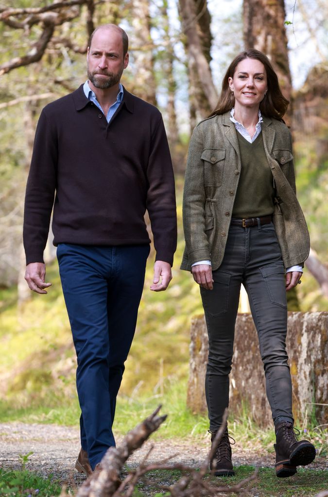 William and Kate walking through Ardura Forest