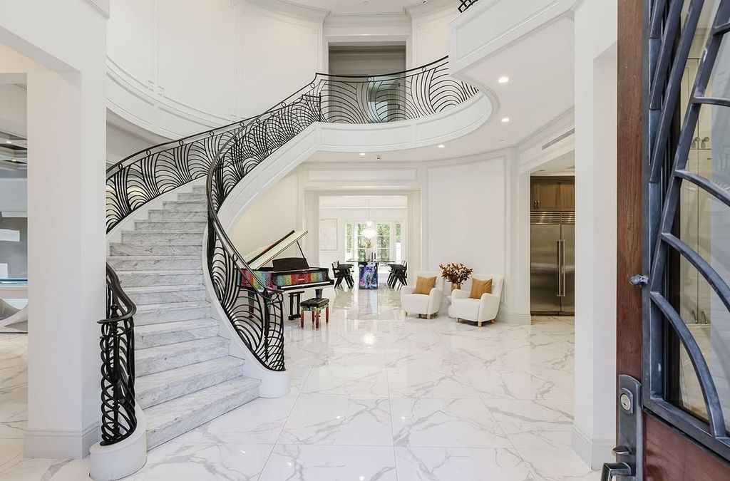 big marble staircase and floor