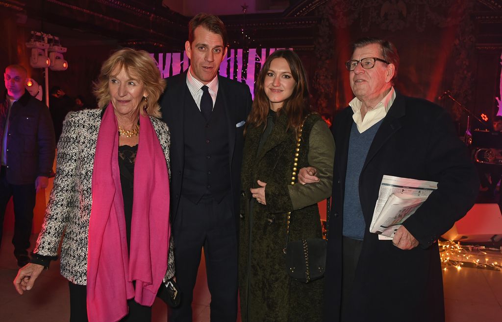 Camilla's sister Annabel with Ben, his wife Mary-Clare, and Annabel's husband, Simon