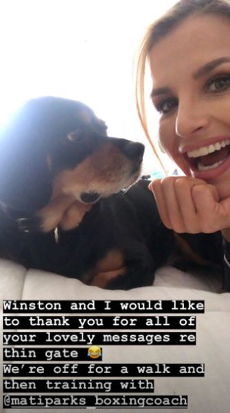 vogue williams and her pet dog