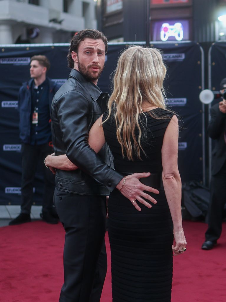 Sam Taylor-Johnson and Aaron Taylor-Johnson attend the world premiere of "Back To Black" at the Odeon Luxe Leicester Square