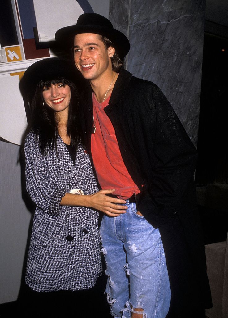 Actress Jill Schoelen and actor Brad Pitt in 1988