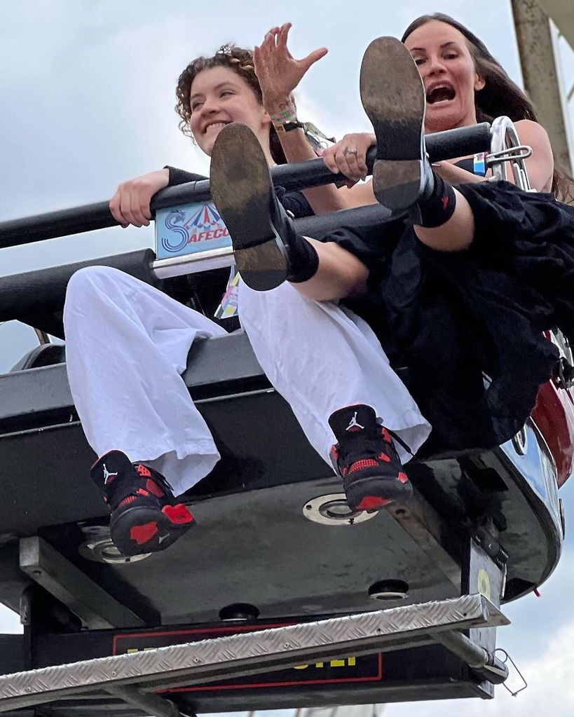 Jay Blades' wife Lisa and daughter Zola on rollercoaster