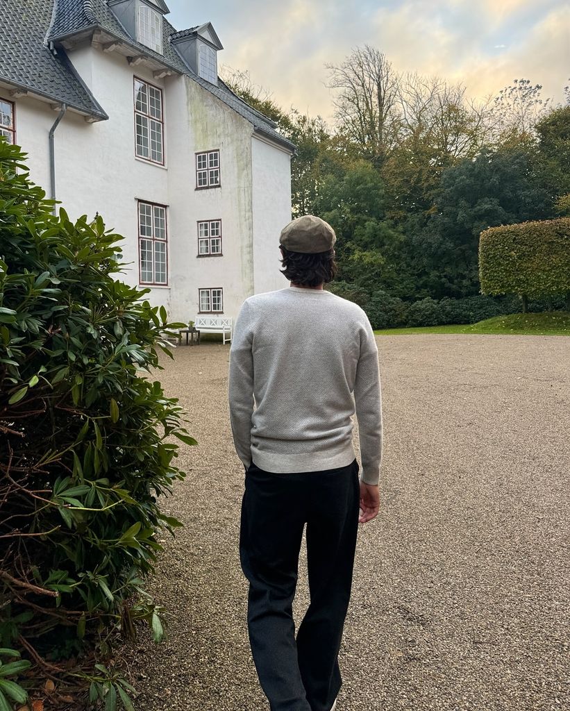 Count Nikolai walking in the gardens at Schackenborg Castle