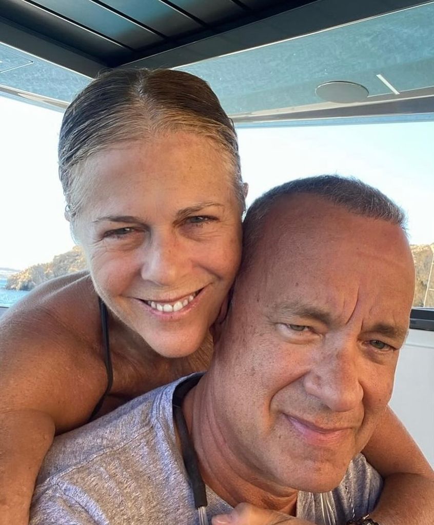 Tom Hanks and Rita Wilson take a selfie, posted on Instagram