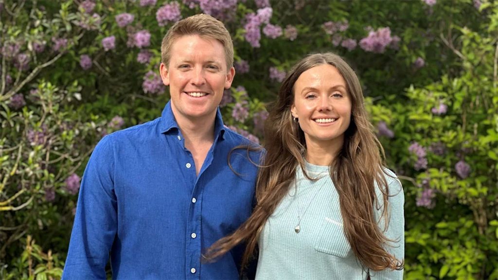 The Duke of Westminster and his bride-to-be, Miss Olivia Henson