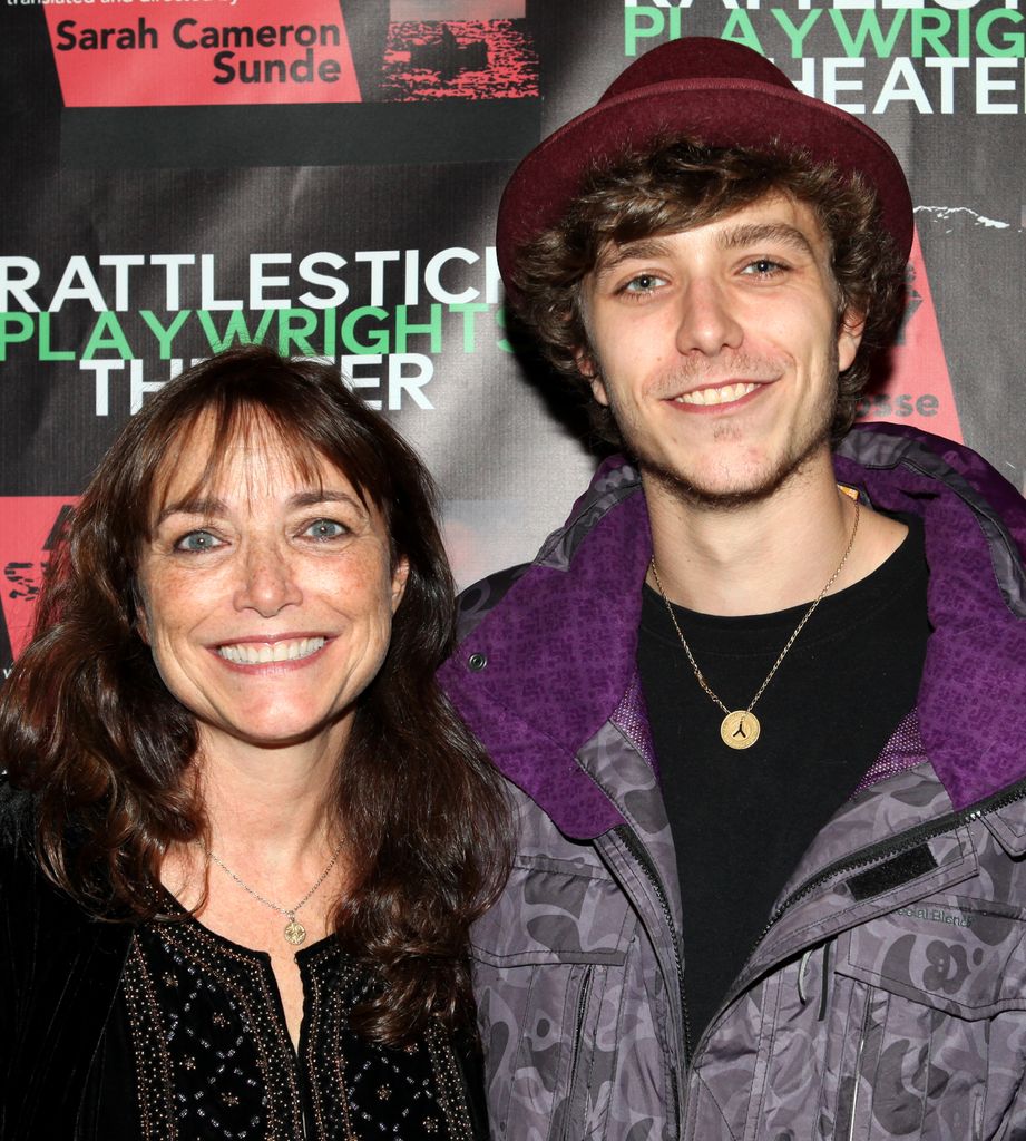 Karen Allen with her son, Nick Browne attending the Opening Night Performance of The Rattlestick Playwrights Theater Production of 'A Summer Day' at the Cherry Lane Theatre on 10/25/2012 in New York. (Photo by Walter McBride/Corbis via Getty Images)