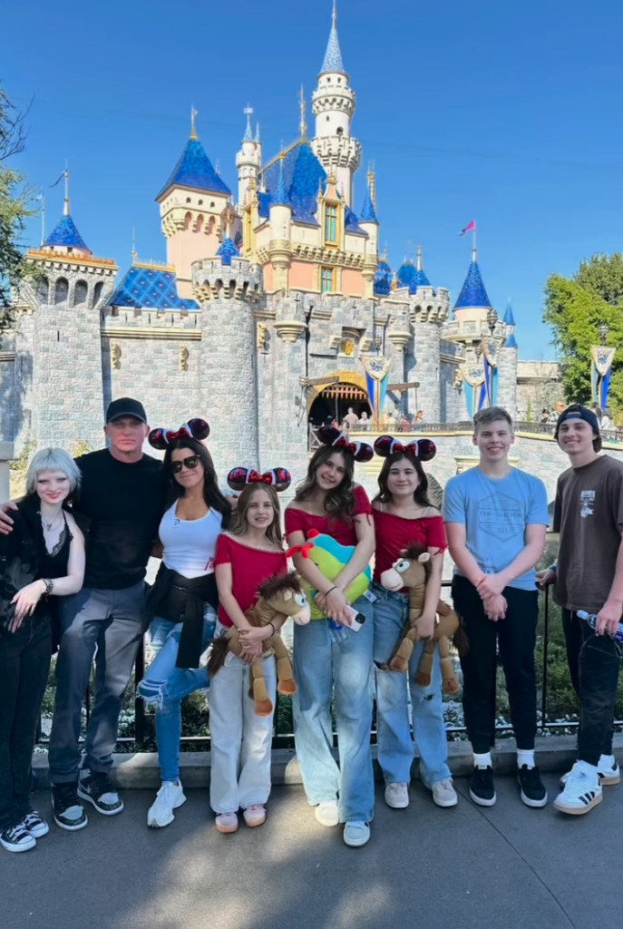 Photo shared by Steve Burton's fiancée Michelle Lundstrom featuring their blended family