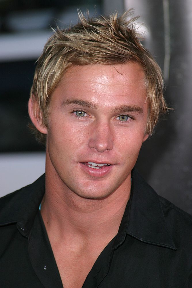 Close up of Brian Geraghty with blonde highlights