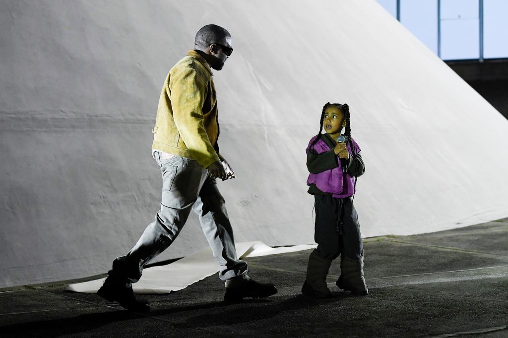 Kanye West and North West on the catwalk in 2020