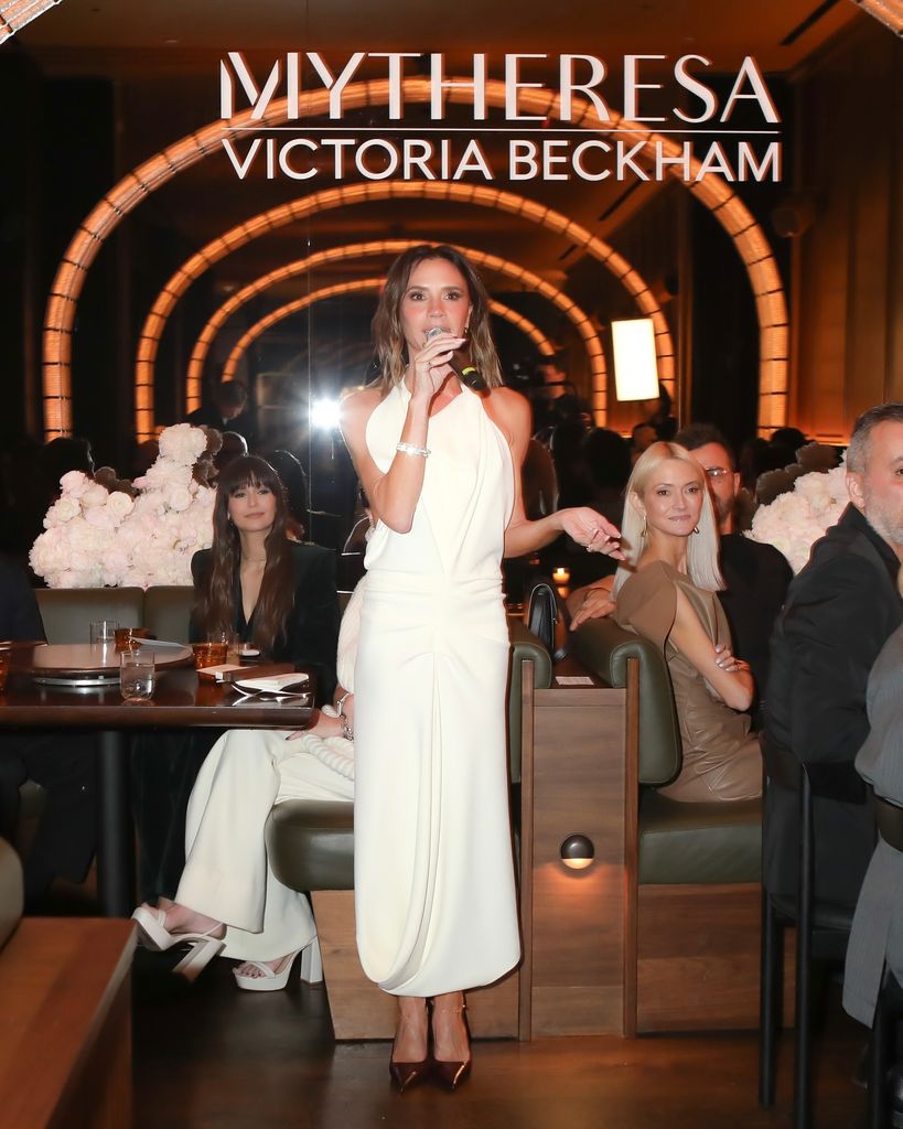 Victoria hosted the event for her latest capsule collection with Mytheresa