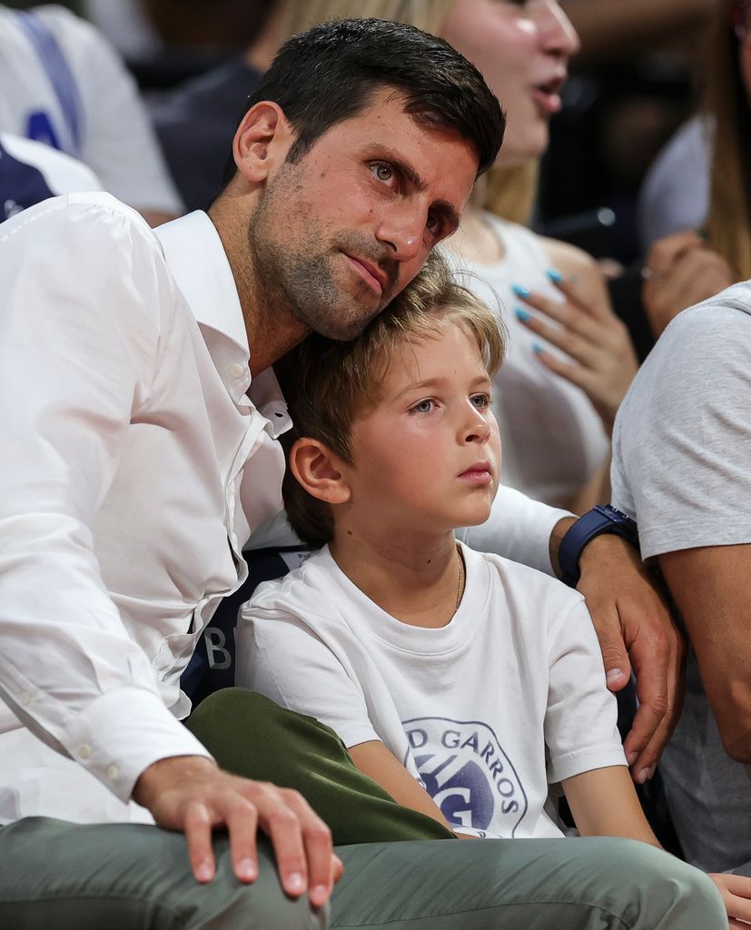 Novak's son has shown an interest in tennis