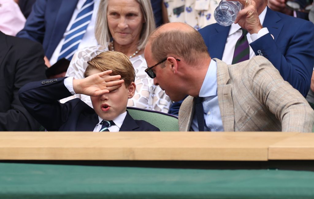 Prince William and Prince George watching Wimbledon