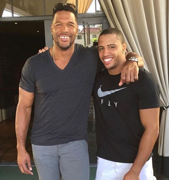 michael strahan with son michael jr