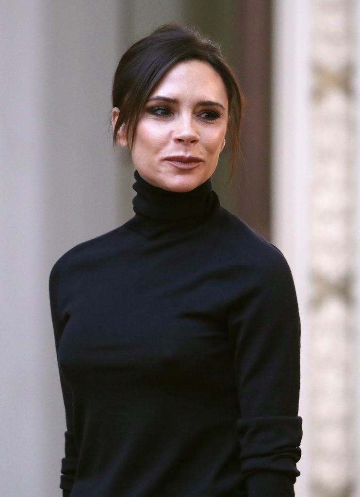 Victoria Beckham walks the runway at Victoria Beckham - fashion show February 2018 during New York Fashion Week on February 11, 2018 in New York City.