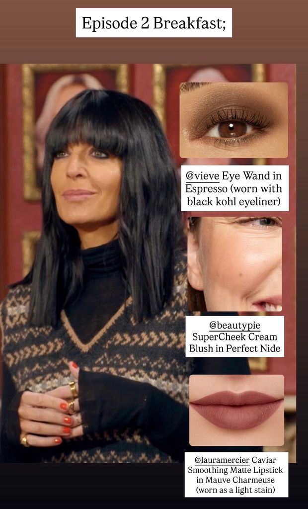 Cladia WInkleman's brown makeup on The Traitors applied by Lucy Gibson