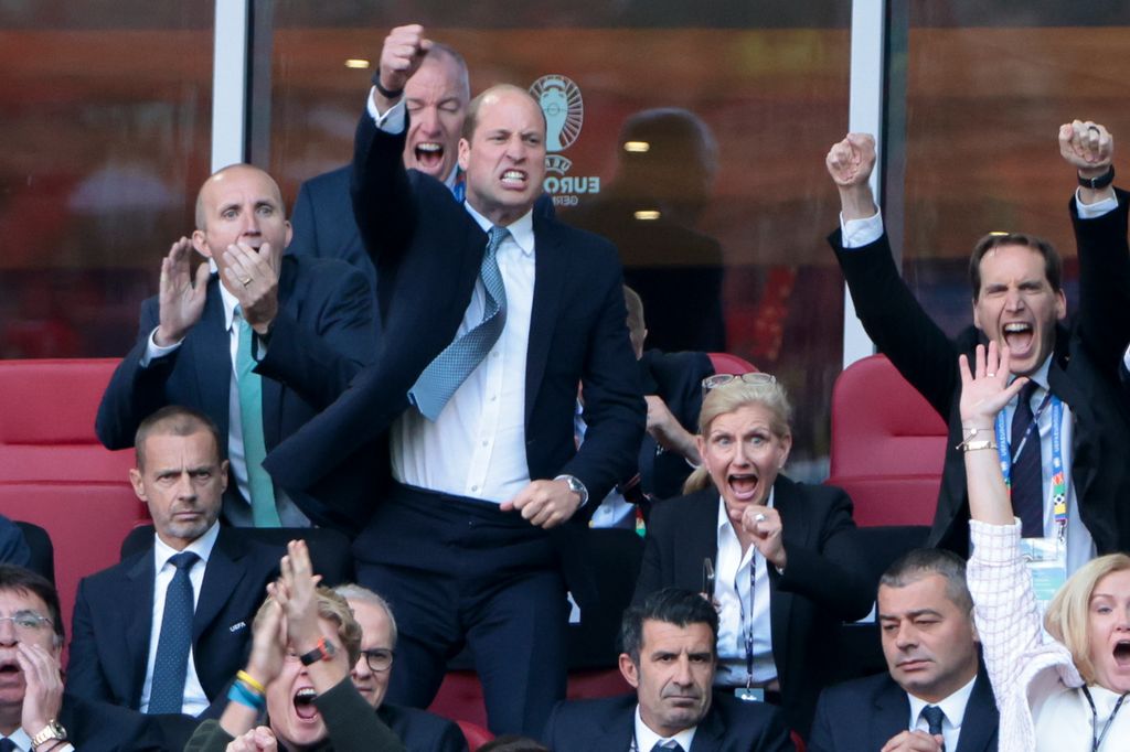 Prince William reacts during England's goal