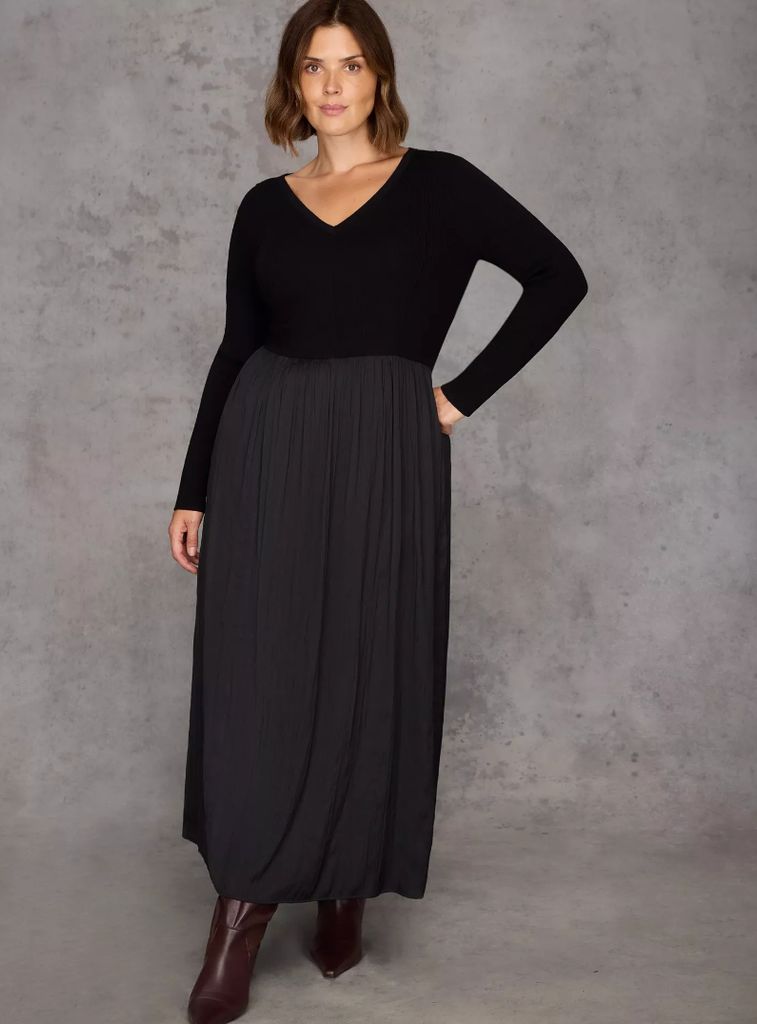 John Lewis x Live Unlimited Curve V-Neck Jumper Dress