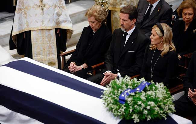 Greek royals at King Constantines funeral