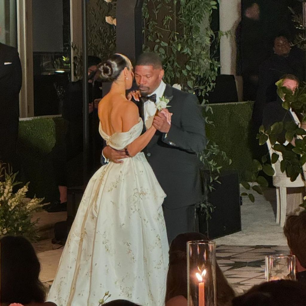 Jamie Foxx dances with daughter Corinne Foxx at her wedding to Joe Hooten, shared on Instagram