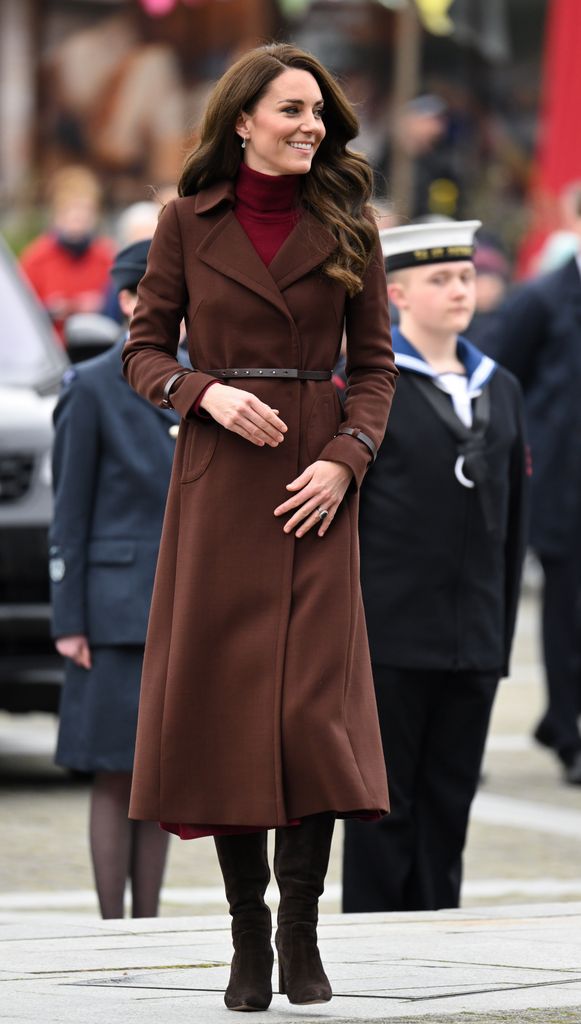 Kate wearing Hobbs coat