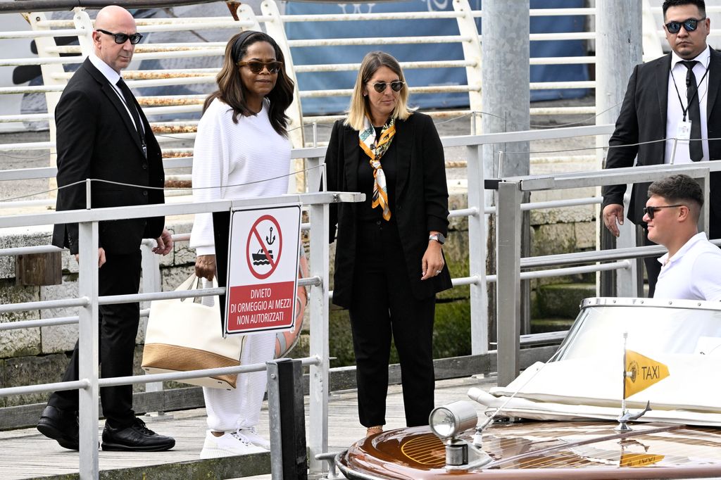 Oprah Winfrey arrives in Venice