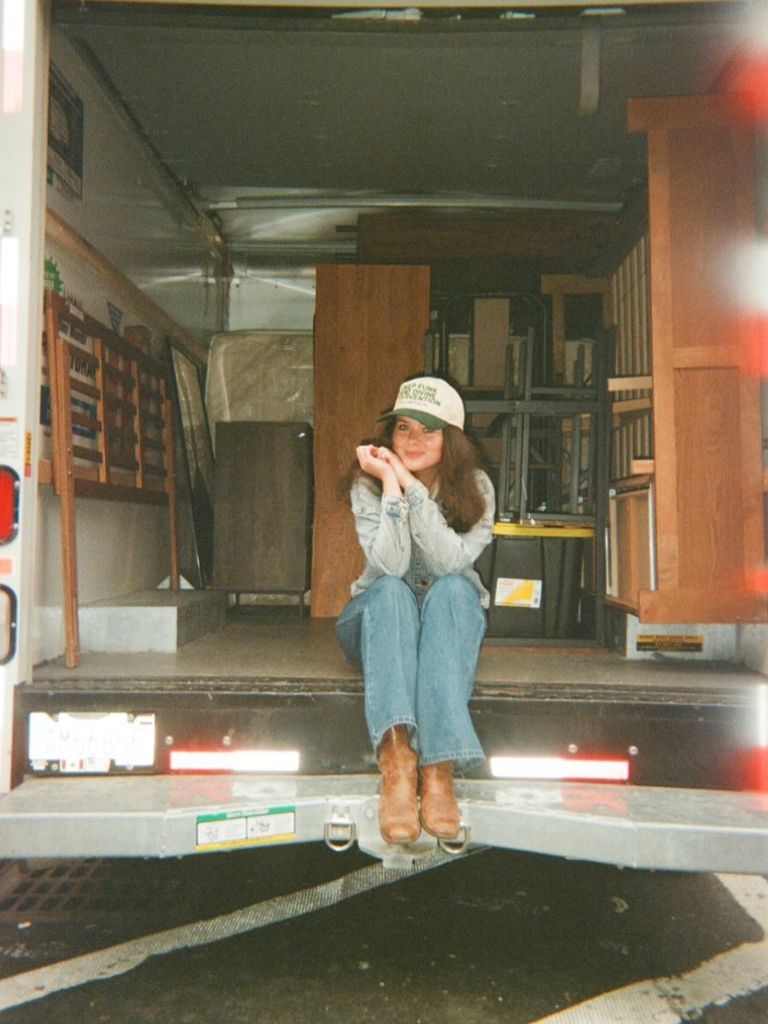 Amy's daughter Ava was delighted to be moving home 