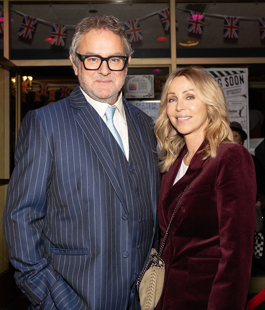 Hugh Bonneville and Heidi Kadlecova at the Vogue Theatre in San Francisco, California