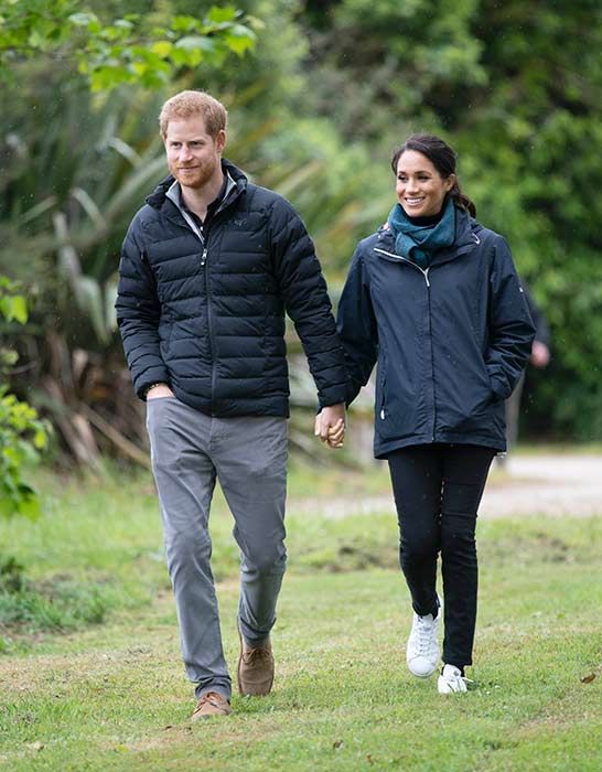 Prince Harry and Meghan New Zealand park hike