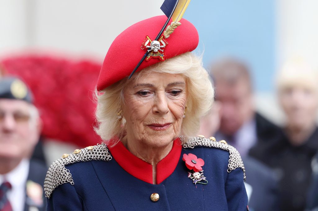LONDON, ENGLAND - NOVEMBER 06: Queen Camilla visits the 97th Field Of Remembrance at Westminster Abbey on November 06, 2025 in London, England. The Field of Remembrance has been held every November since 1928 when The Poppy Factory, of which Queen Camilla is Patron, brought a group of disabled veterans, a tray of poppies and a collecting tin to the grounds of St Margaret's Church at Westminster Abbey. (Photo by Tristan Fewings/Getty Images)