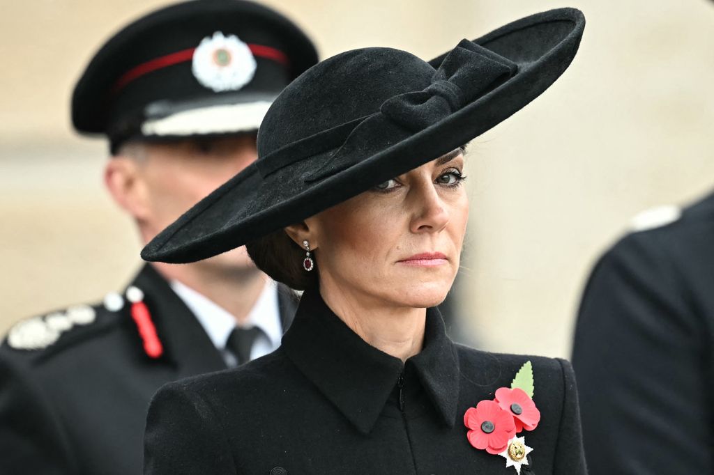 Princess Kate arrives to attend an Armistice Day service at The National Memorial Arboretum