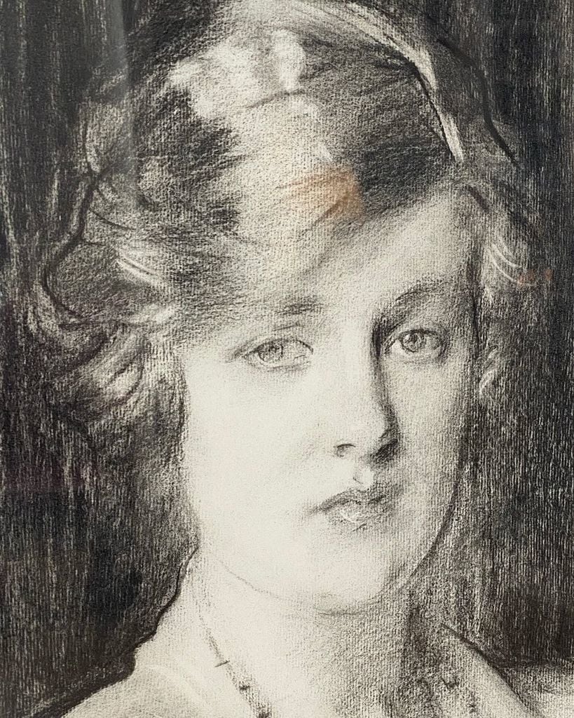 Charles Spencer recently shared a charcoal drawing of his grandmother