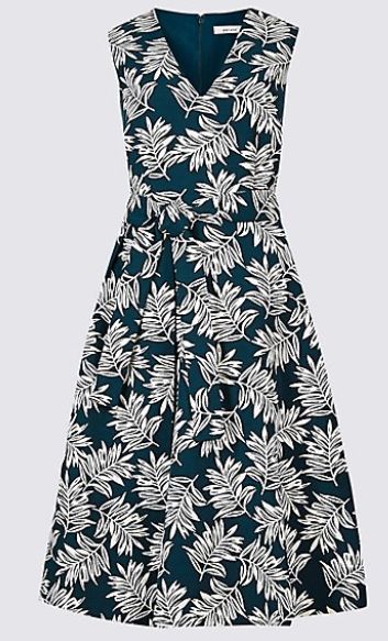 marks and spencer palm print dress