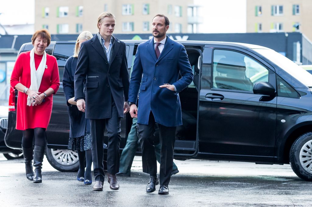 Marius Borg Hoiby and Crown Prince Haakon in 2017