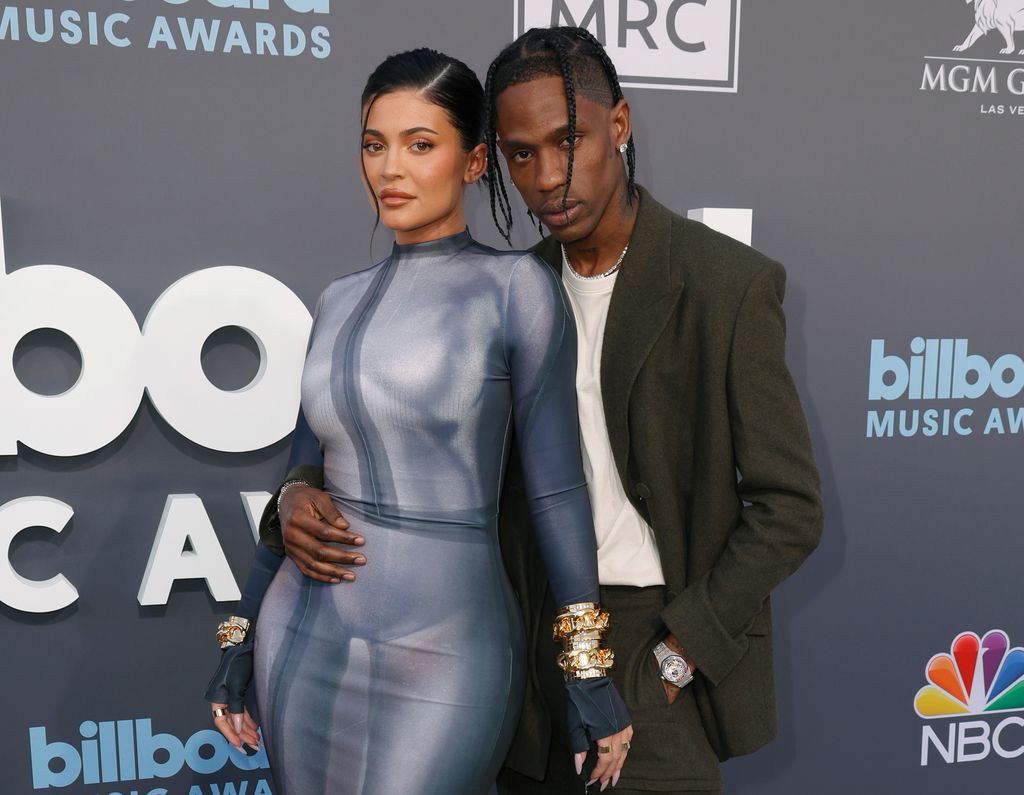 Kylie Jenner and Travis Scott attend the 2022 Billboard Music Awards at MGM Grand Garden Arena on May 15, 2022 in Las Vegas, Nevada. (Photo by Frazer Harrison/Getty Images)