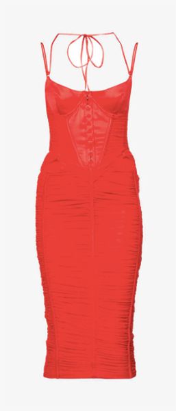 House of CB red corset dress