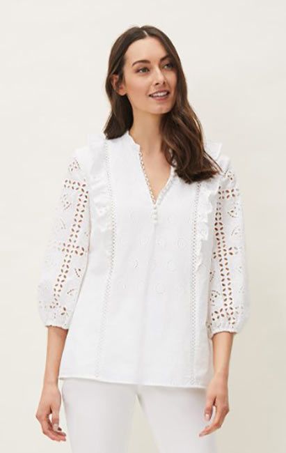 phase eight broderie shirt