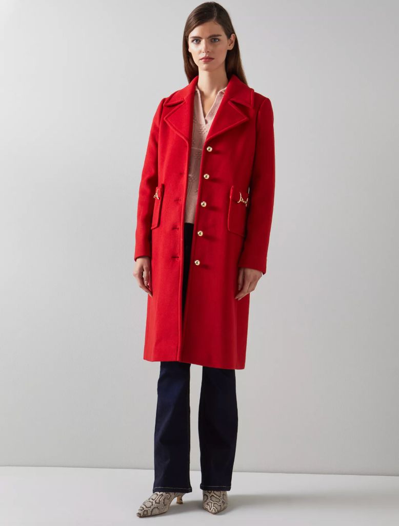 LK Bennett red coat