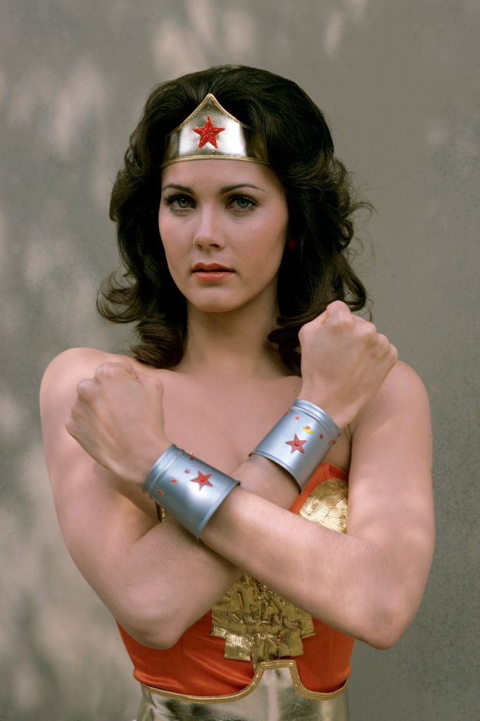 UNITED STATES - NOVEMBER 07:  WONDER WOMAN - (Pilot) - 11/7/75, Wonder Woman of the Amazons (Lynda Carter) leaves her home on Paradise Island to return to the United States with war hero Steve Trevor to battle the Third Reich and support the U.S. war effort . A mole planted in Steve's office has sabotaged him, and only Wonder Woman can save the day. The series was based on Charles Moulon's comic book superheroine.,  (Photo by ABC Photo Archives/Disney General Entertainment Content via Getty Images)