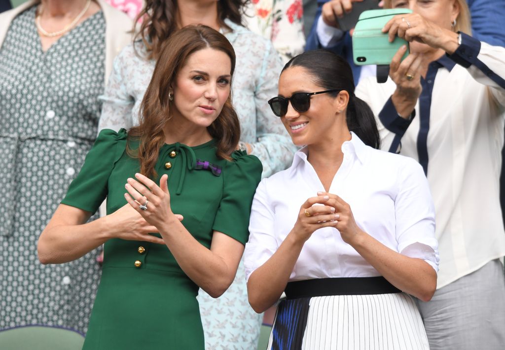 Kate Middleton e Meghan Markle em Wimbledon