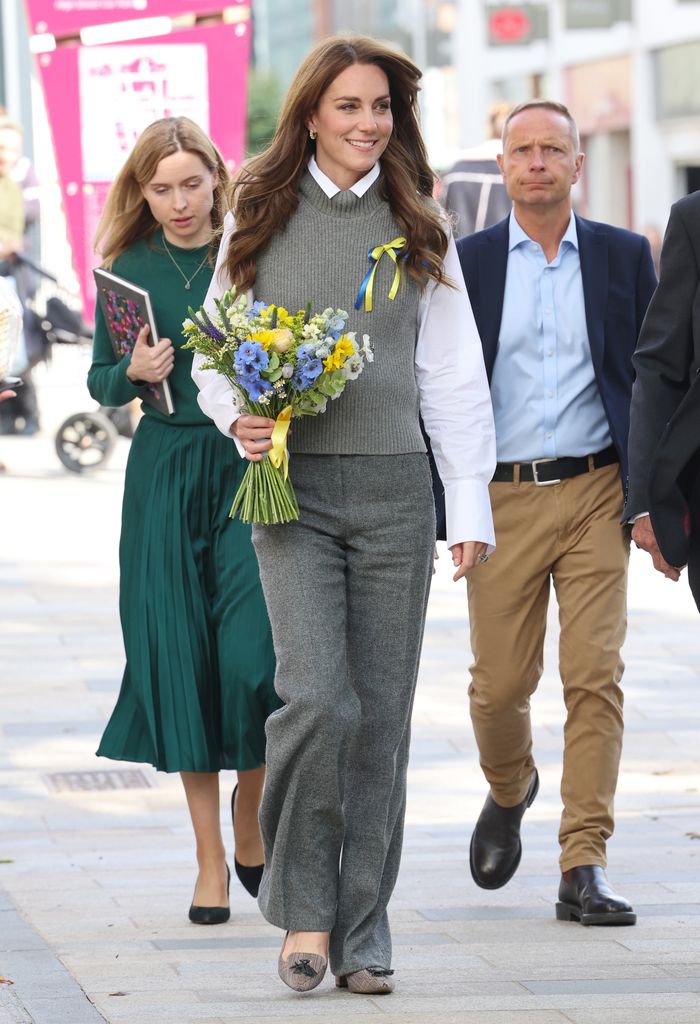 The Princess met Ukrainian refugees at a community centre in Bracknell