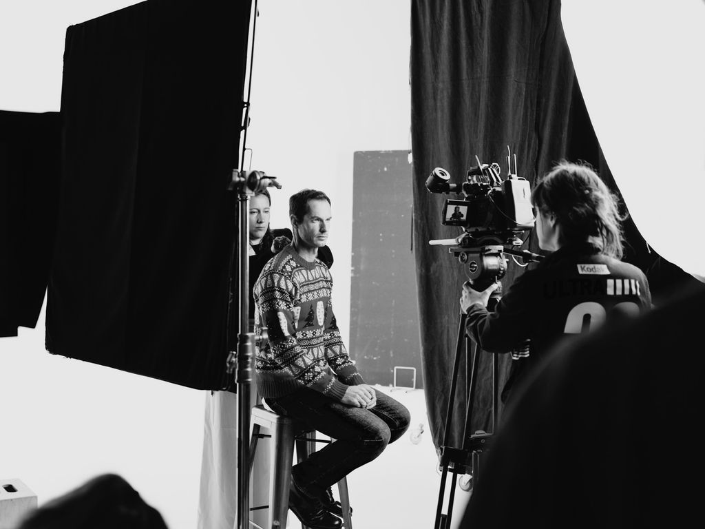 Andy Murray in his Walker's Shortbread Christmas jumper