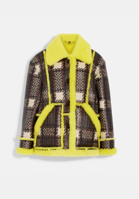 jlo gifts on sale at coach plaid coat
