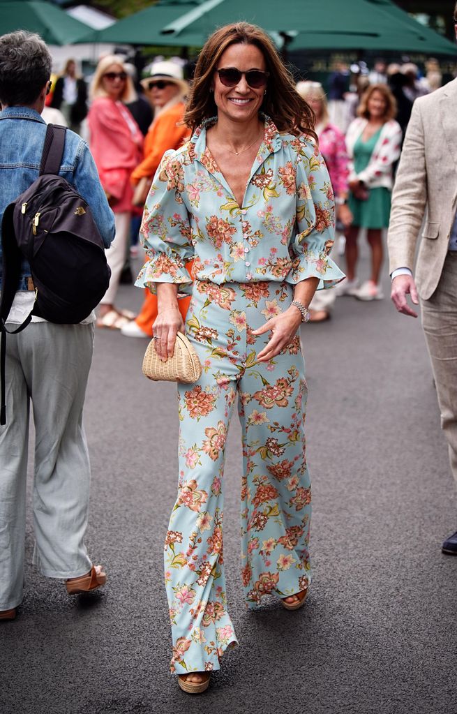 Pippa Middleton in a turquoise suit