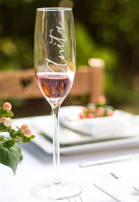 personalised prosecco glass